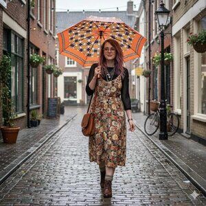 Vintage MCM 70s Umbrella